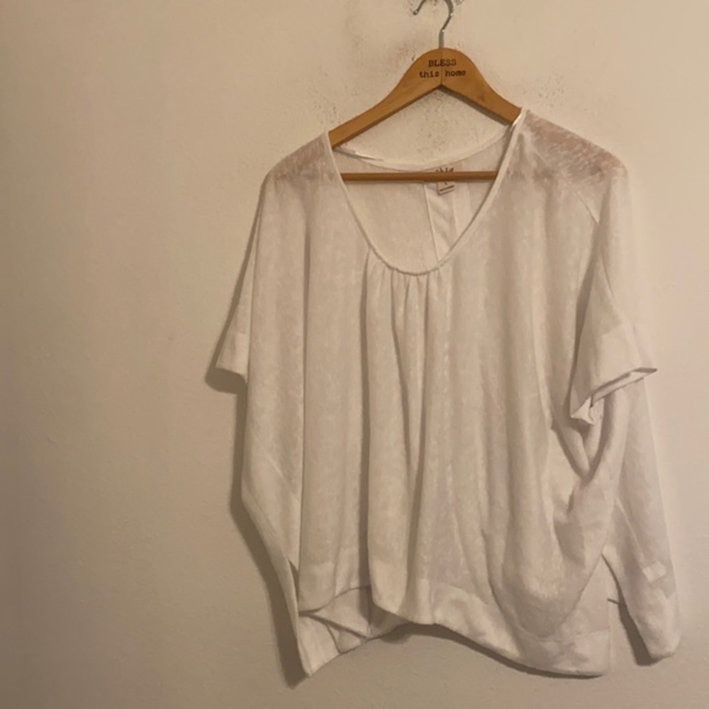 STYLE & CO WHITE BLOUSE  SIZE LARGE